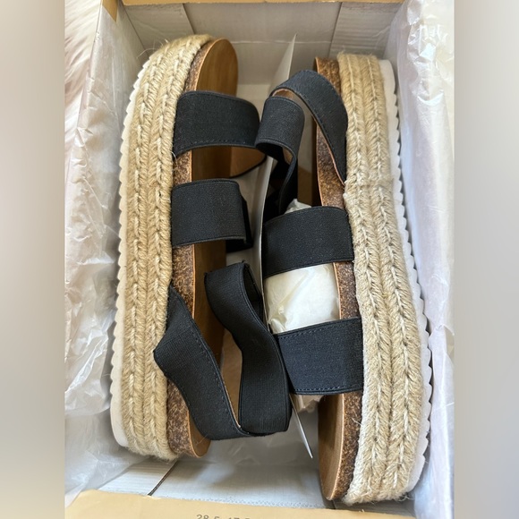 Womens Chiara-10 Elastic Ankle Strap Open Toe Sandals Espadrille Platform Sandal - Picture 2 of 9